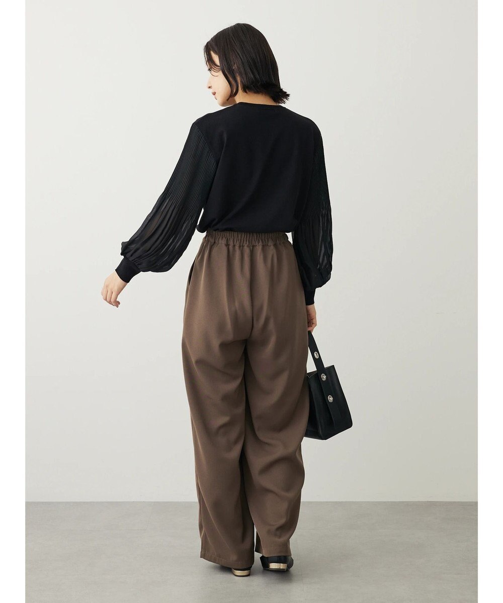 Green Parks プリーツ袖ニットプルオーバー 