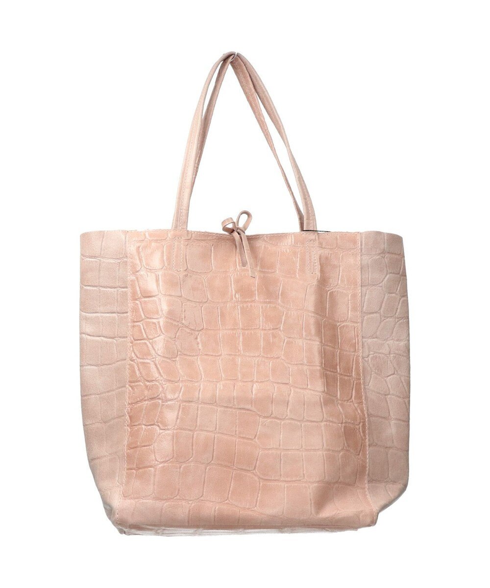 INTER-CHAUSSURES 【ANDREA CARDONE ITALI】ファスナー付き型押しレザートートバッグ 