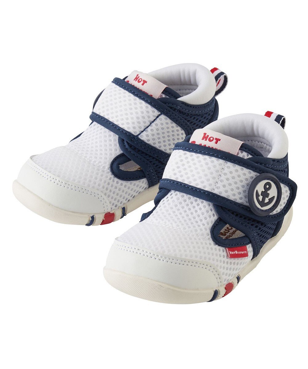 MIKI HOUSE HOT BISCUITS 【12-13cm】ダブルラッセル サマーファーストベビーシューズ 