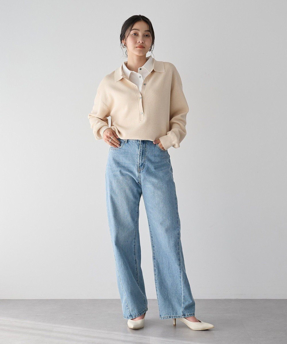 YECCA VECCA 2wayレイヤード風ポロニット 