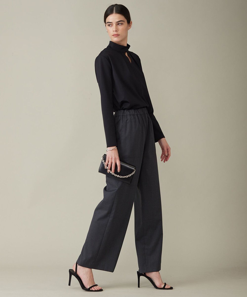 ICB L 【洗える】シャイニースムース ハイネックカットソー 