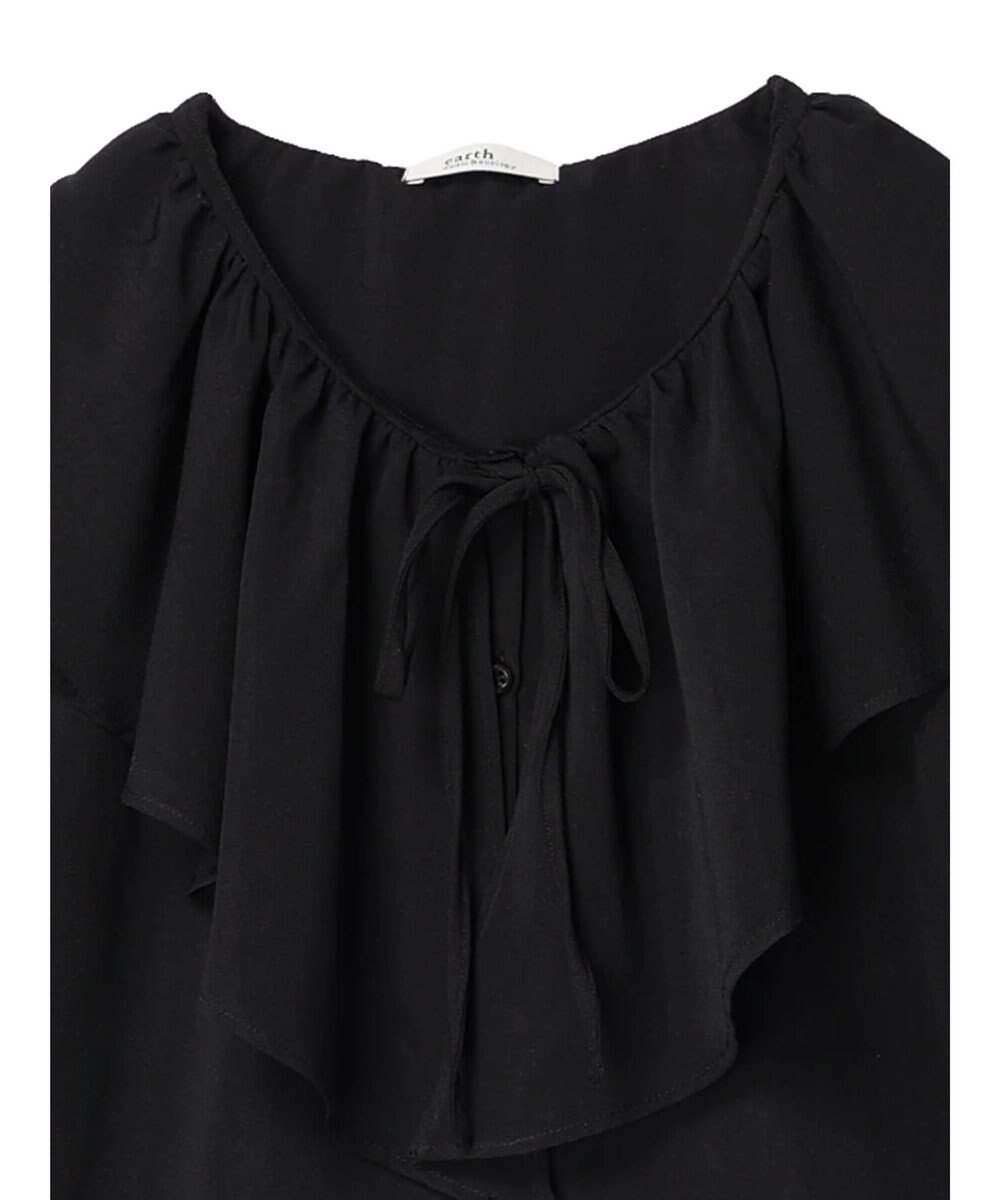 earth music&ecology ラッフルカラーブラウス 