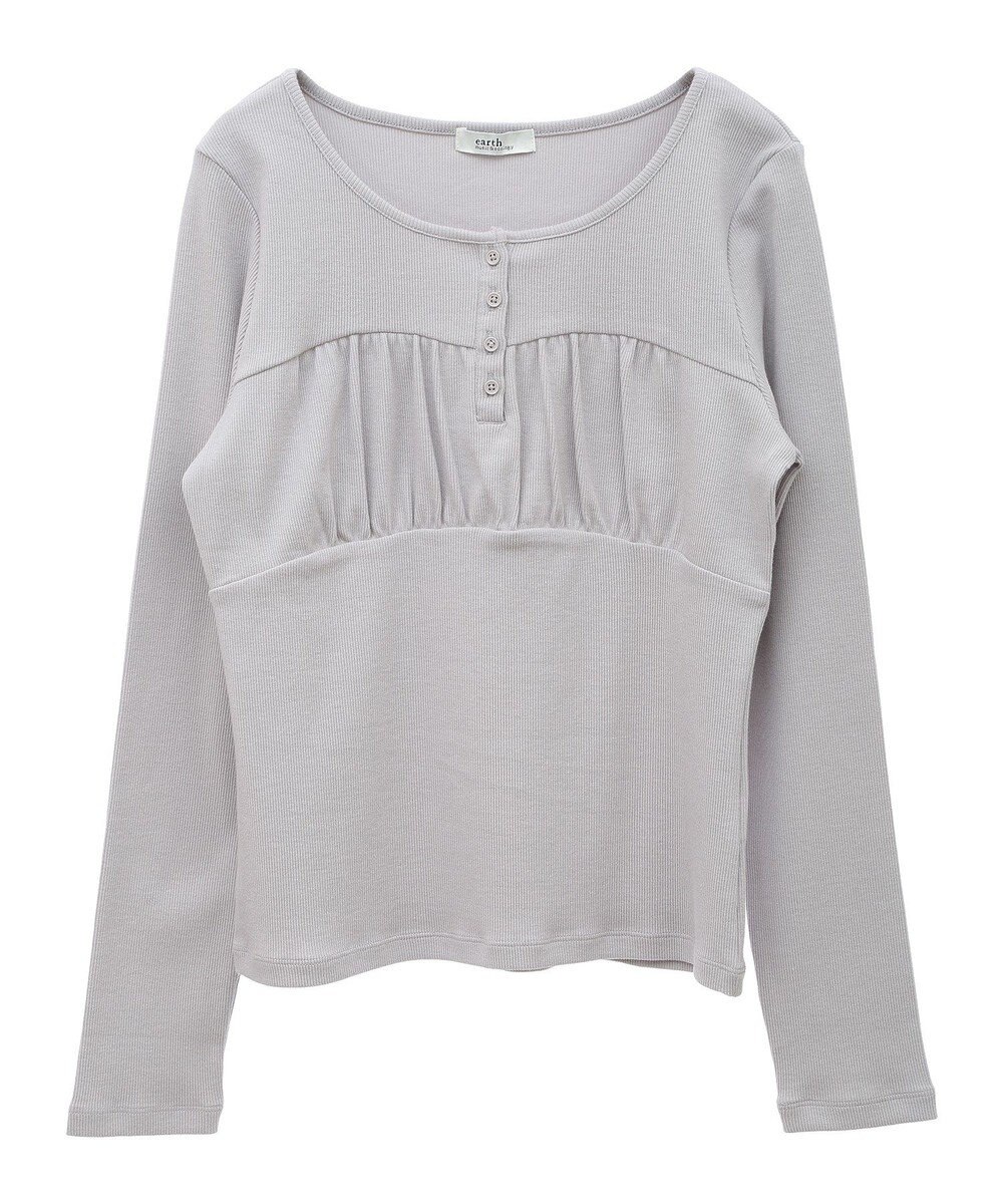 earth music&ecology 切替ギャザーコンパクトカットプルオーバー 