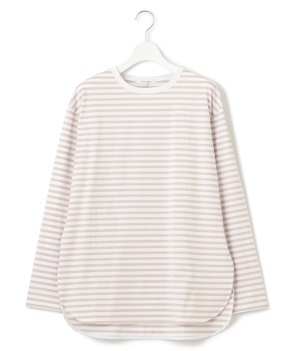 23区 L 【大好評素材/洗える】コットンベアジャージー ロング Tシャツ 