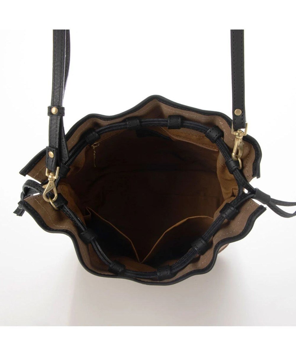 UNBILLION perche パラフィン防水キャンバスドロストショルダーバッグ 