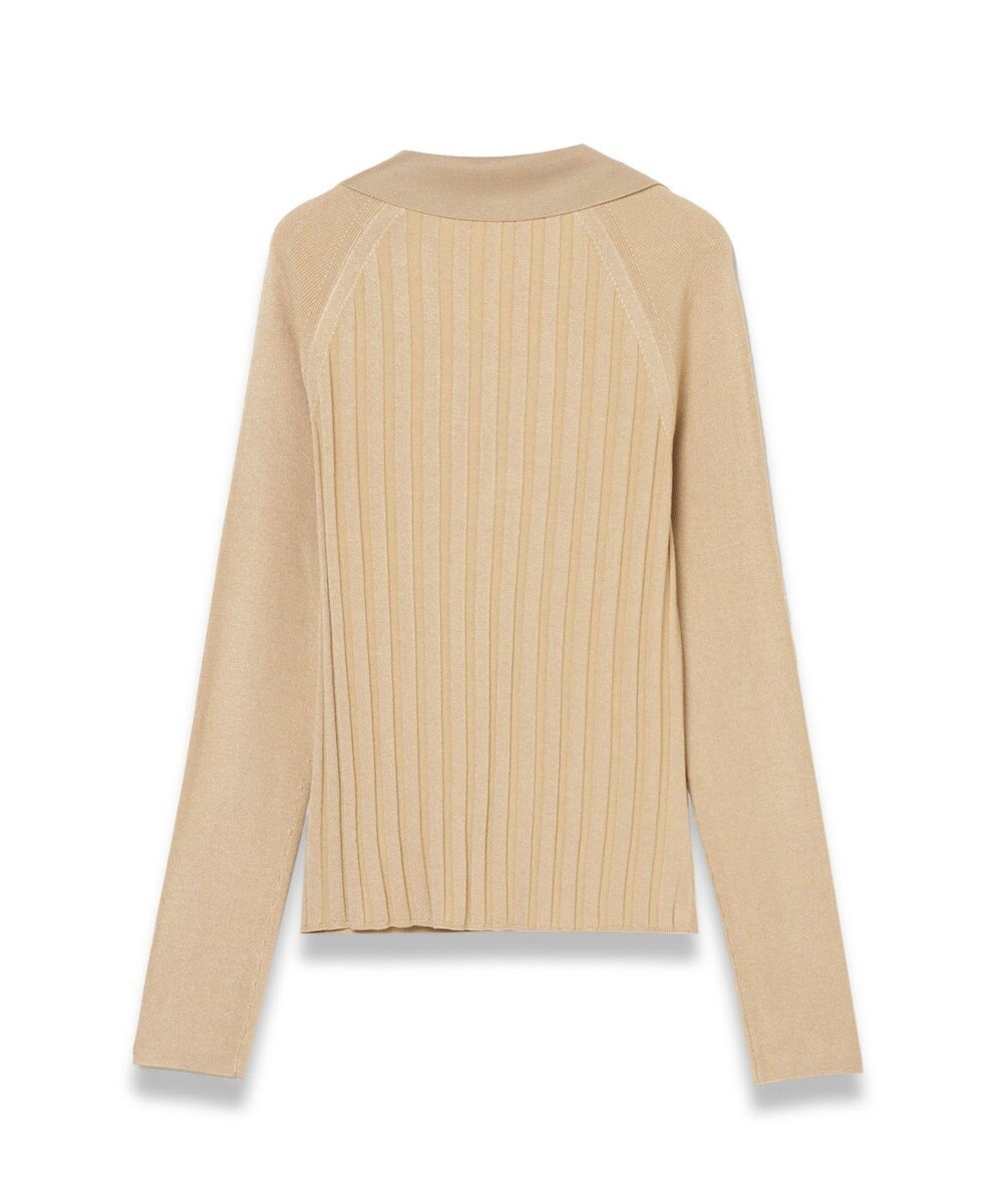 JOSEPH 【洗える】サティニーリブ　ロングスリーブポロニット 