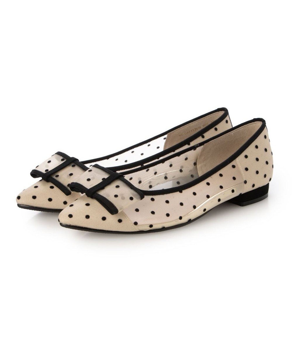 MODE ET JACOMO <carino>ドットチュールパンプス 