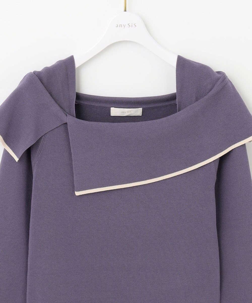 ANY SIS 【洗える】フレアカラープルオーバー 