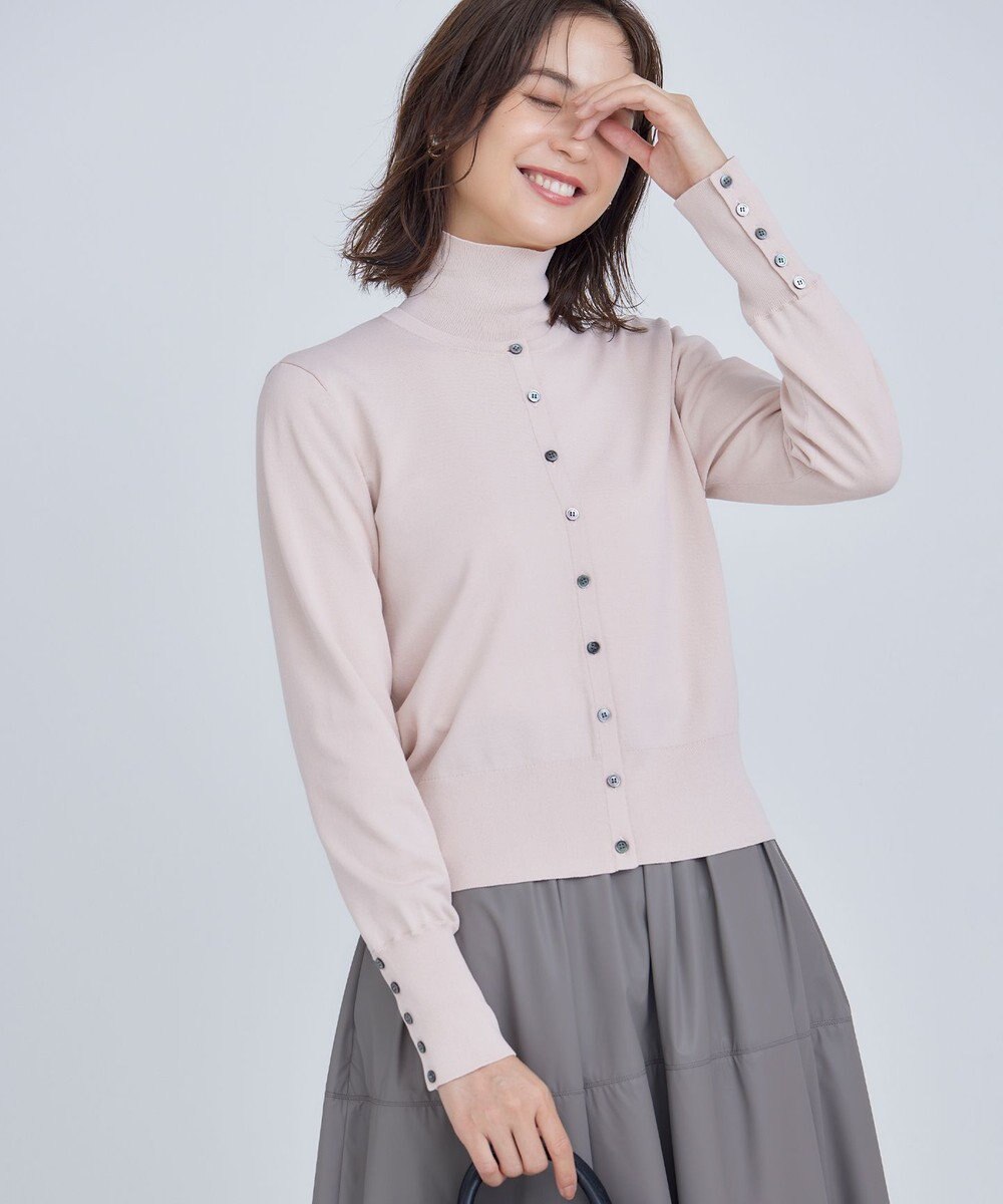 組曲 L 【6色展開・UVケア】クルーネックモダンカーディガン 