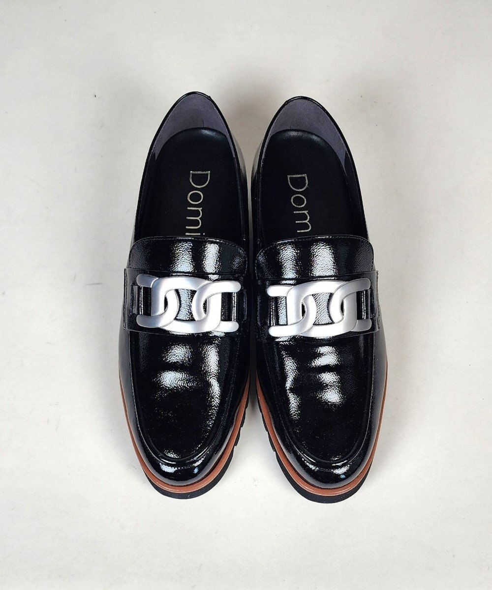 Dominic3 スニーカーソール チェーンモチーフローファー 