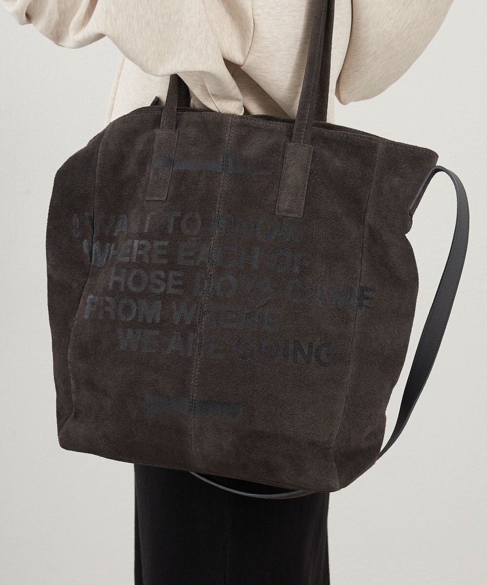 russet ステンシルデザインスエード2WAYトートバッグ(CE-1639) 