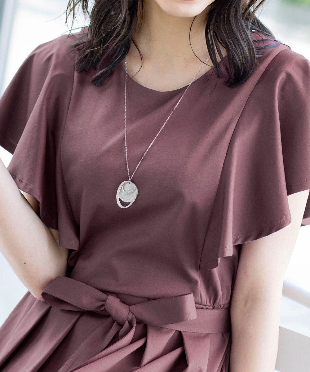 Tiaclasse L 【洗える】ストレスフリーで着用できるカットソーフレアワンピース 