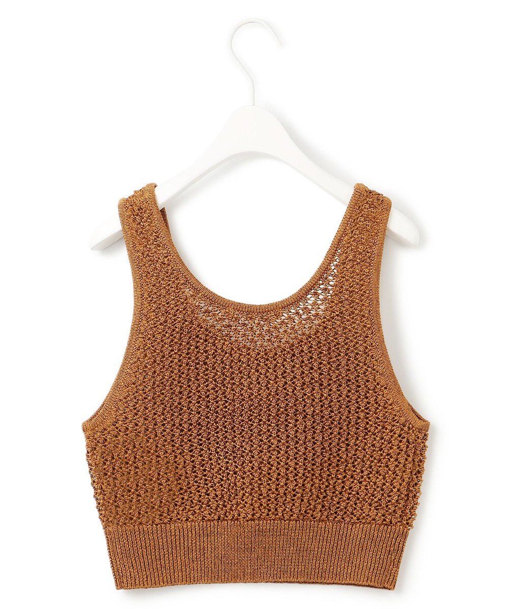 ICB L 【洗える】 シャインポリエステルクロッシェ ニットベスト 