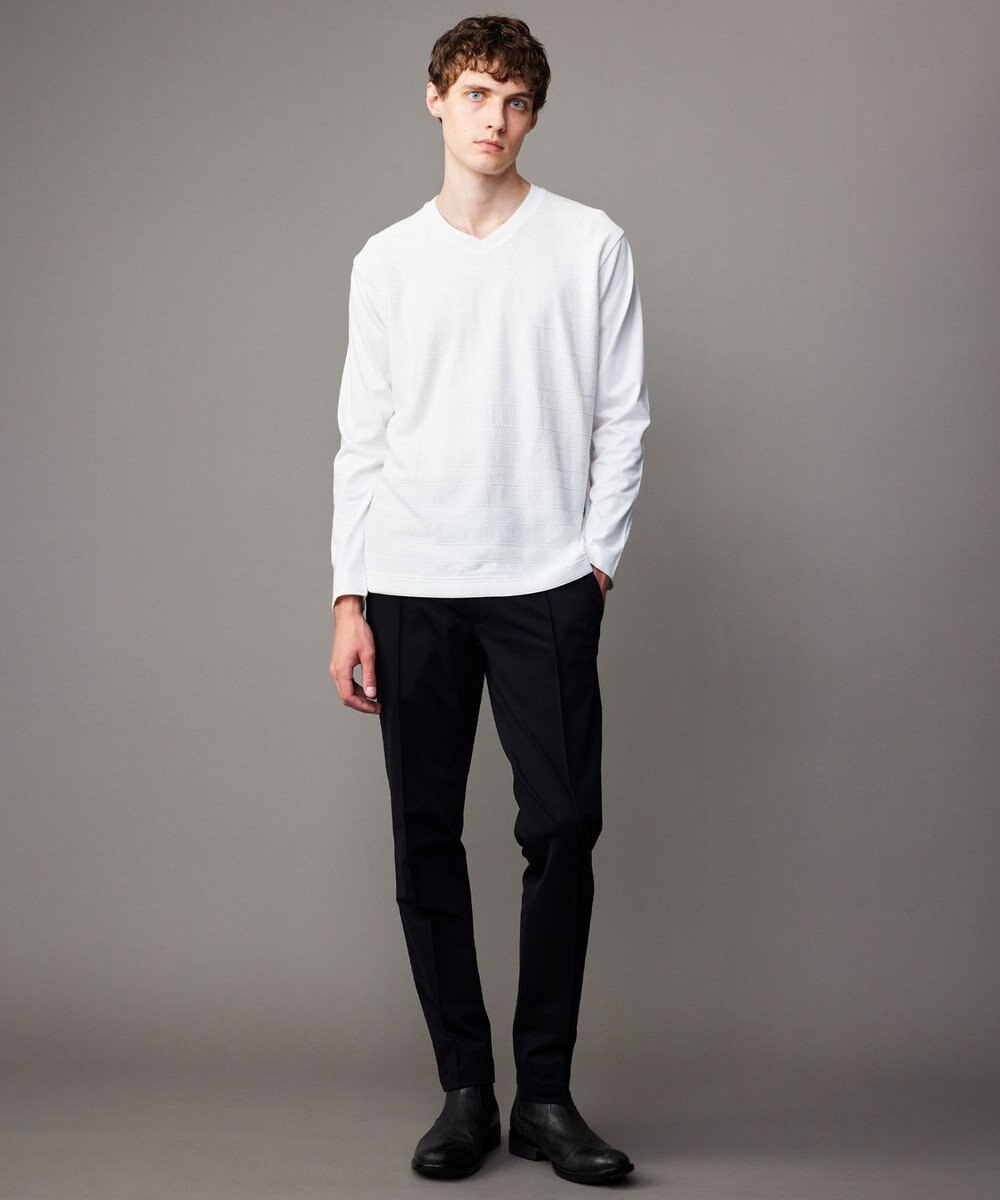 JOSEPH ABBOUD 【2WAYストレッチ/洗える/JAPANファブリック/きれいめ】ストレッチ コンパクトジャージー パンツ 