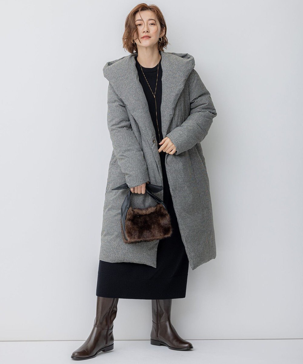 23区 【洗える】ウールカシミヤ ニットワンピース 