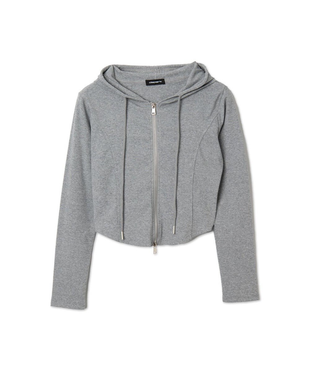 WEGO カーブヘムダブルZIPパーカー 