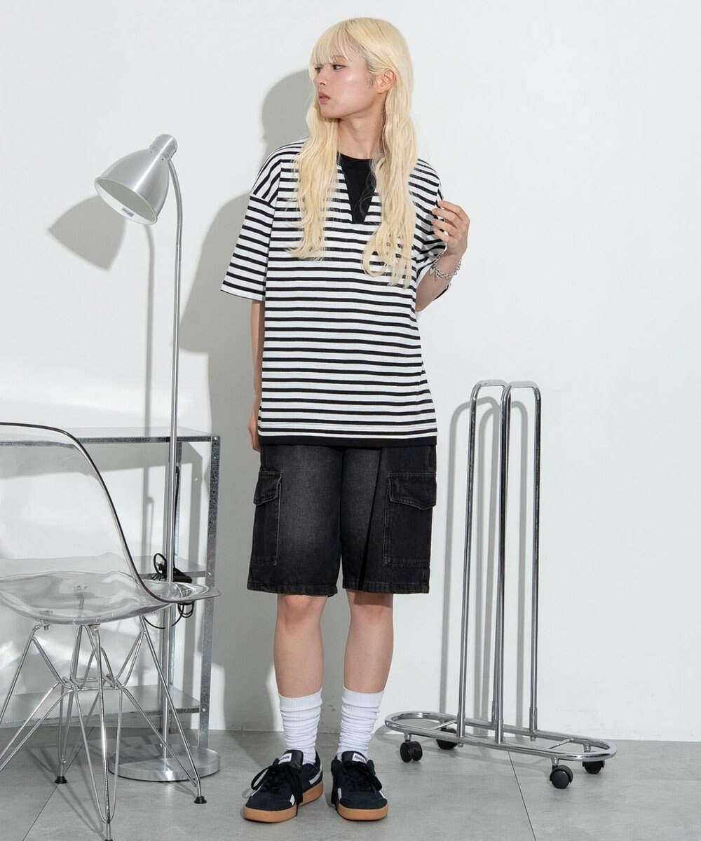 WEGO 【ユニセックス着用ITEM】キーネックフェイクレイヤードT（SS） 