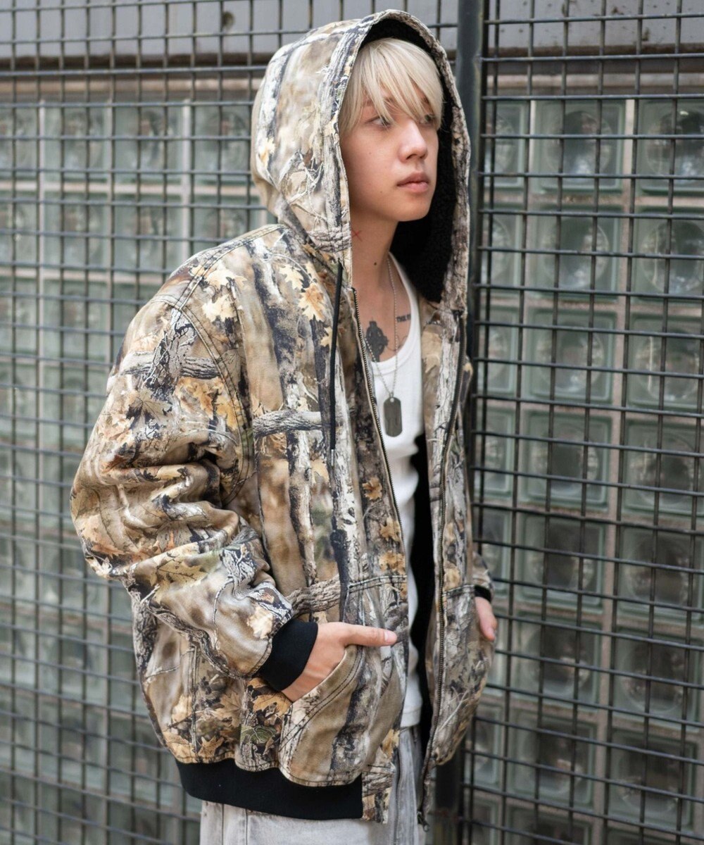 WEGO 【ユニセックス着用ITEM/MLサイズ展開】ワーカーズボアフードブルゾン 