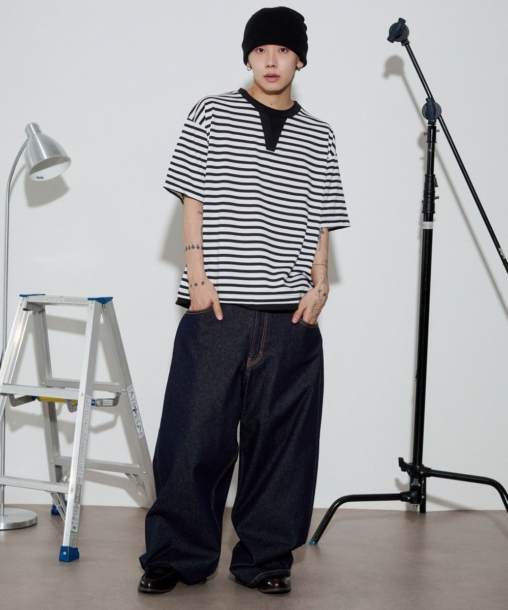 WEGO 【ユニセックス着用ITEM】キーネックフェイクレイヤードT（SS） 