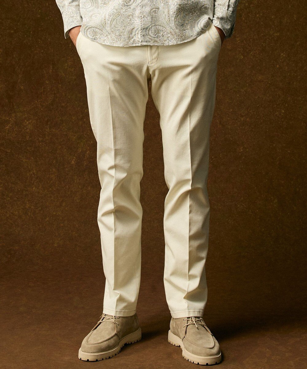 JOSEPH ABBOUD 【キングサイズ・ウエストも伸びる！オーガニックコットン使用・25AW】トリコチンストレッチ パンツ 