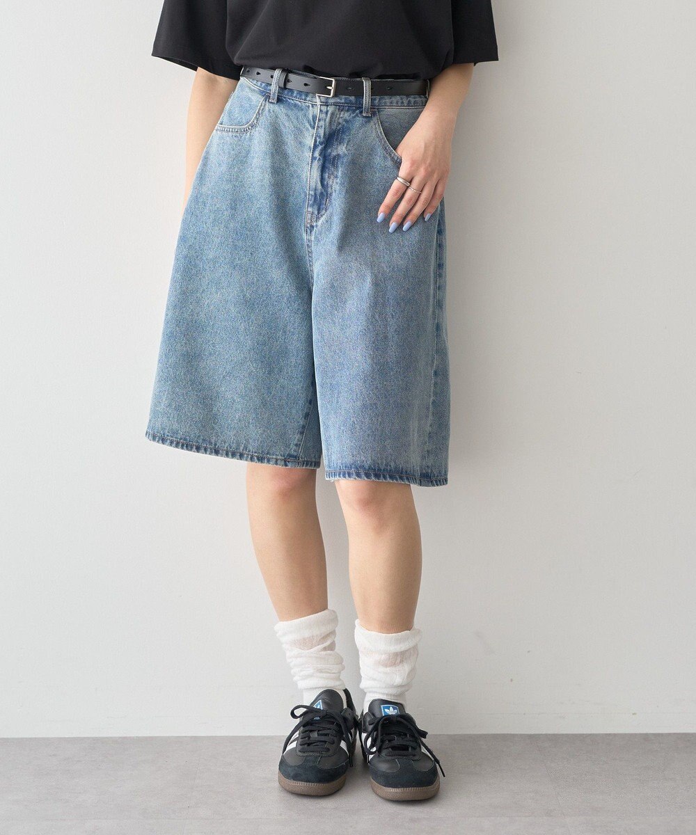 earth music&ecology デニムハーフパンツ 