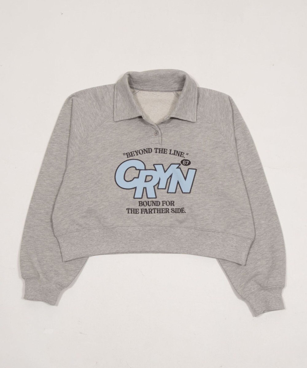 WEGO 襟付きグラフィックショートスウェット 