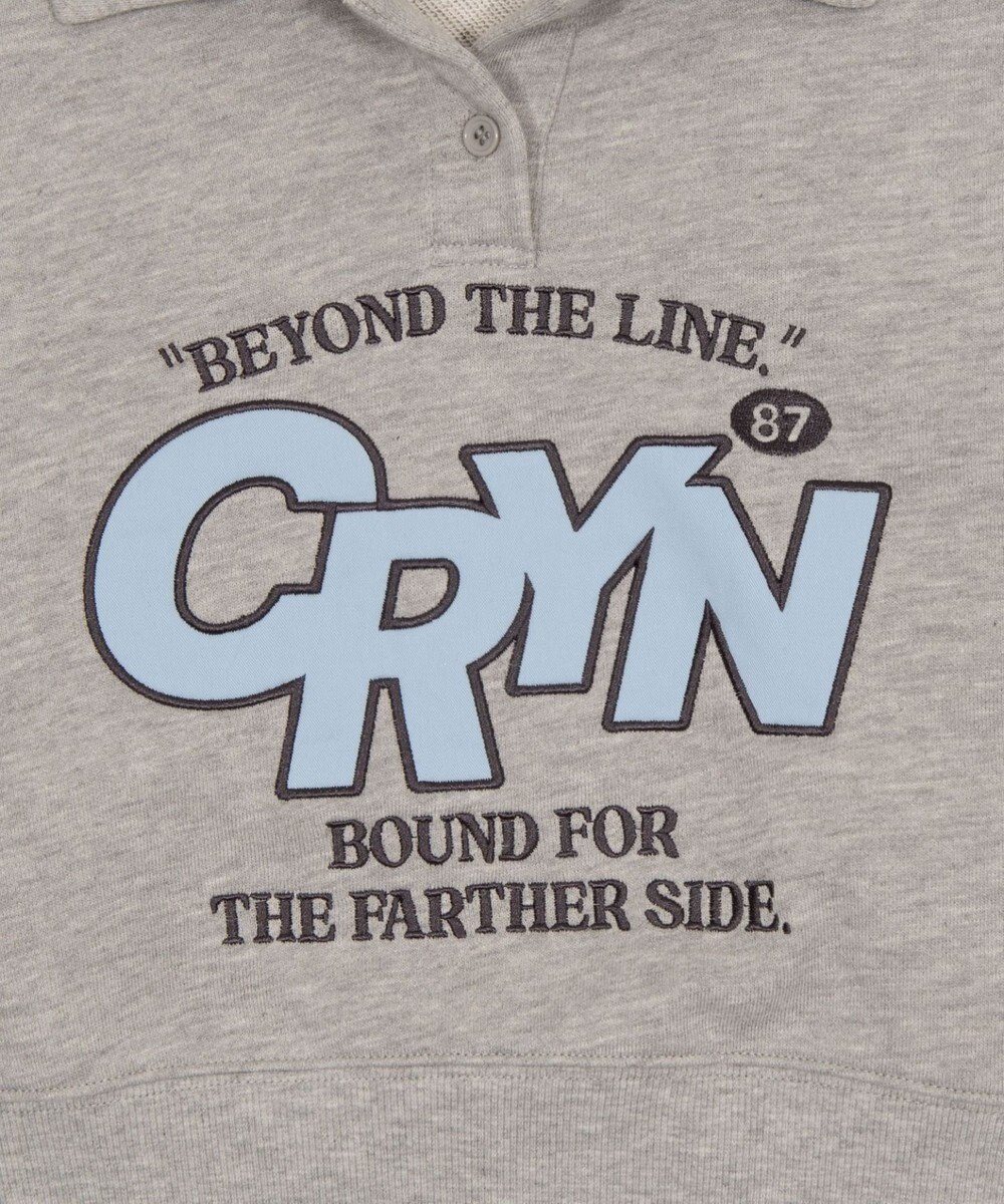 WEGO 襟付きグラフィックショートスウェット 