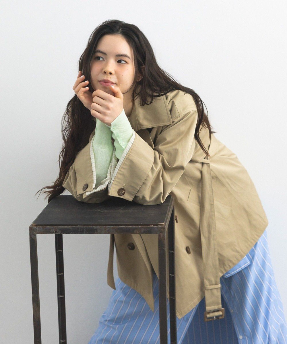 CRAFT STANDARD BOUTIQUE ワイドカフスミディトレンチコート 