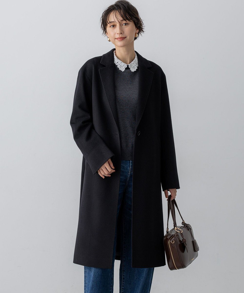 23区 S ウールカシミヤビーバー チェスター コート 