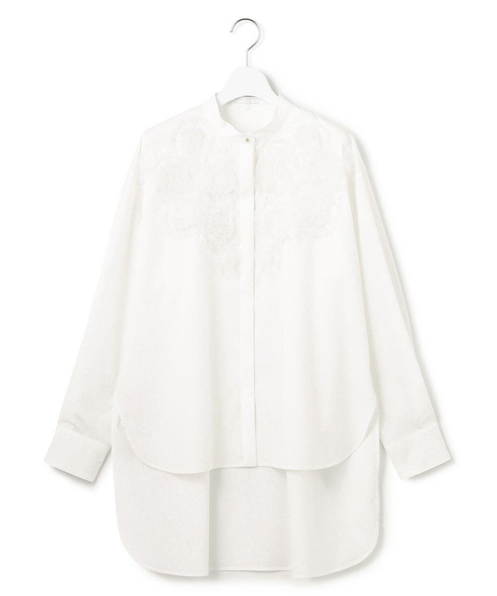 23区 S 【GOLD LABEL】ライトタフタ チュール刺繍 シャツ 