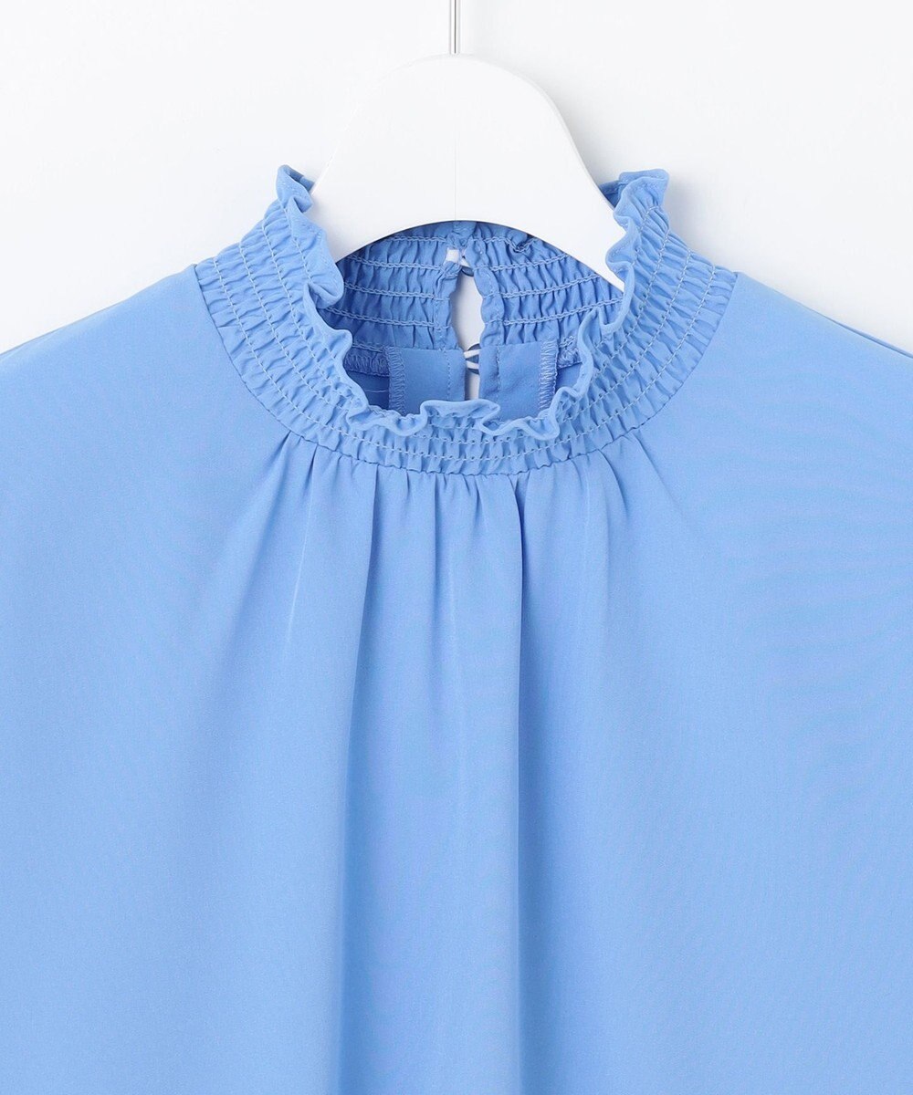 Feroux 【洗える】スタンドネックブラウス 