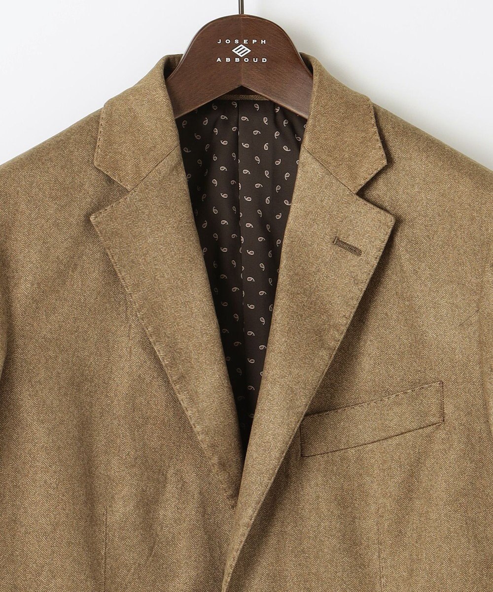 JOSEPH ABBOUD 【ストレッチ】ヘリンボンスウェード ジャケット 