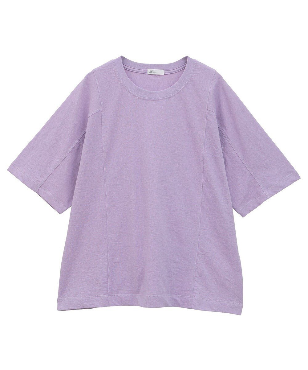 CRAFT STANDARD BOUTIQUE カットクレープワイドキリカエTシャツ 