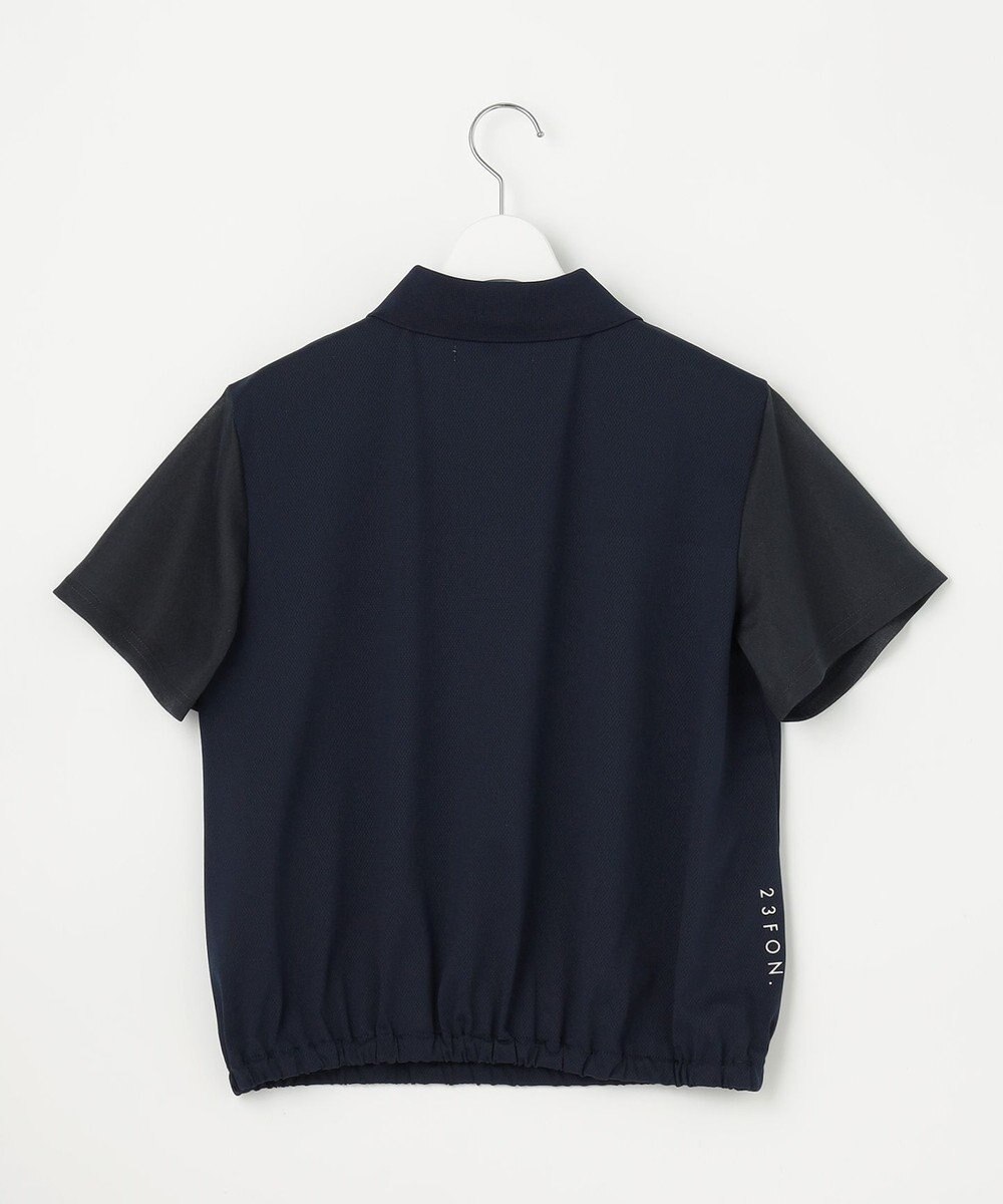 23区GOLF 【23Fondation/WOMEN】シアー袖 ニットポロ 