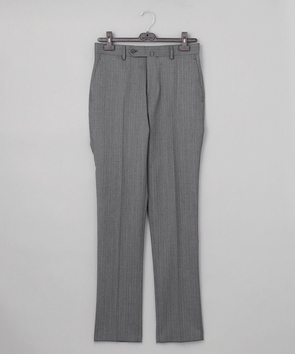 GOTAIRIKU 【御幸毛織】ドライスピナーツイルストレッチスーツ_グレーストライプ 