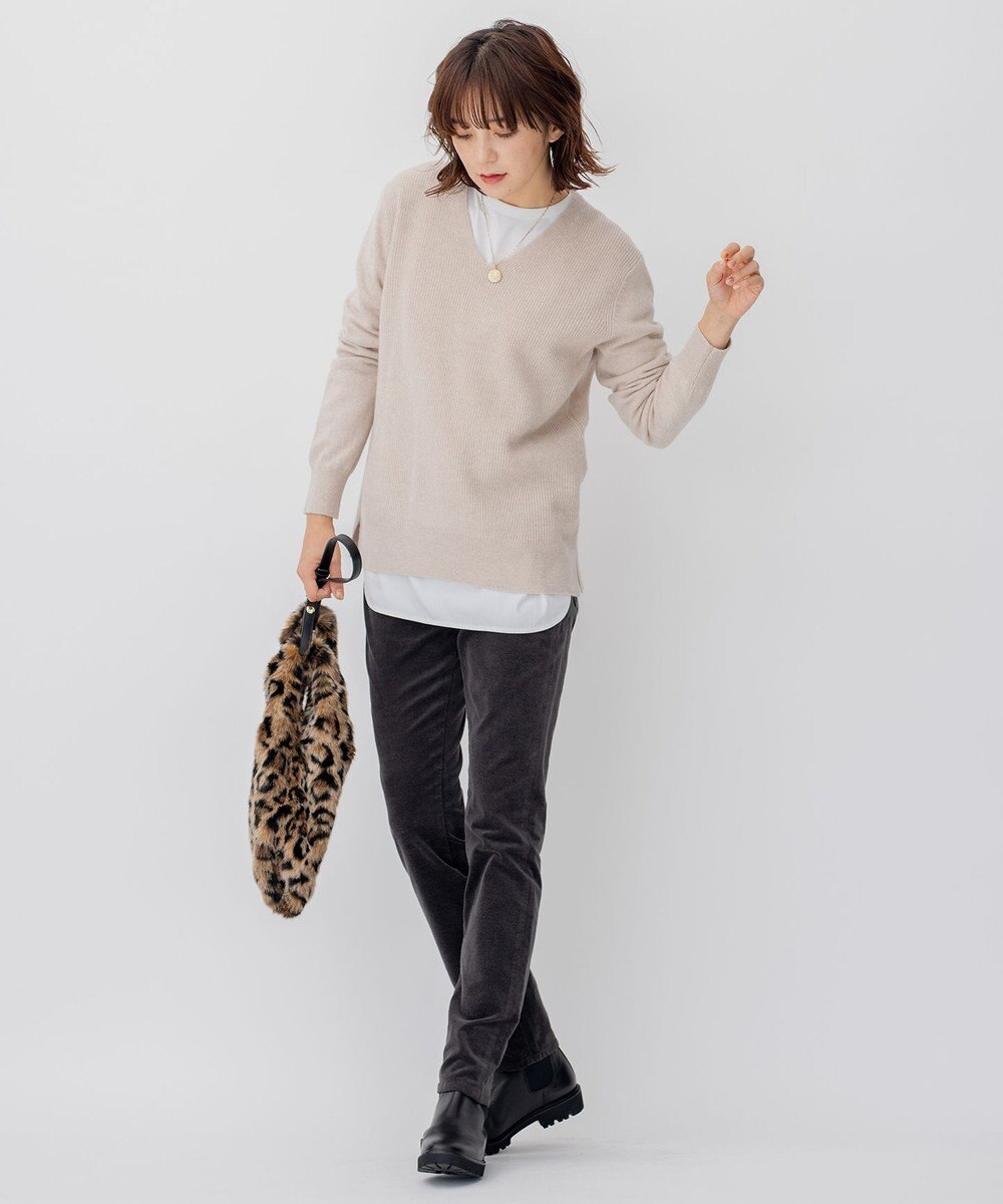 23区 【洗える】23区DENIM ベルベットストレッチ スキニーパンツ 