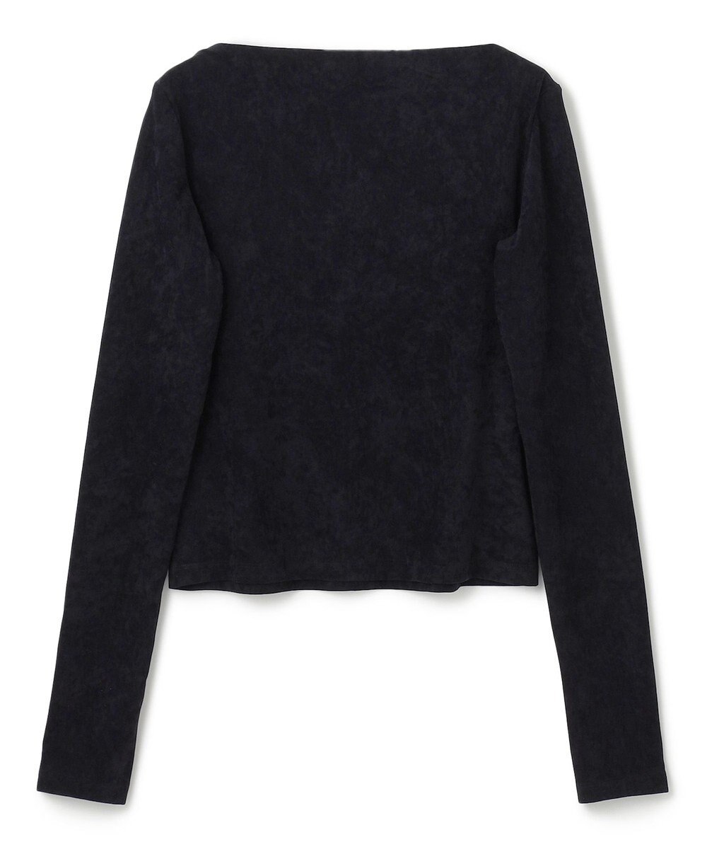 BEIGE， 【洗える・BAILA掲載】BUTLER / ストレッチベロアボートネックカットソー 