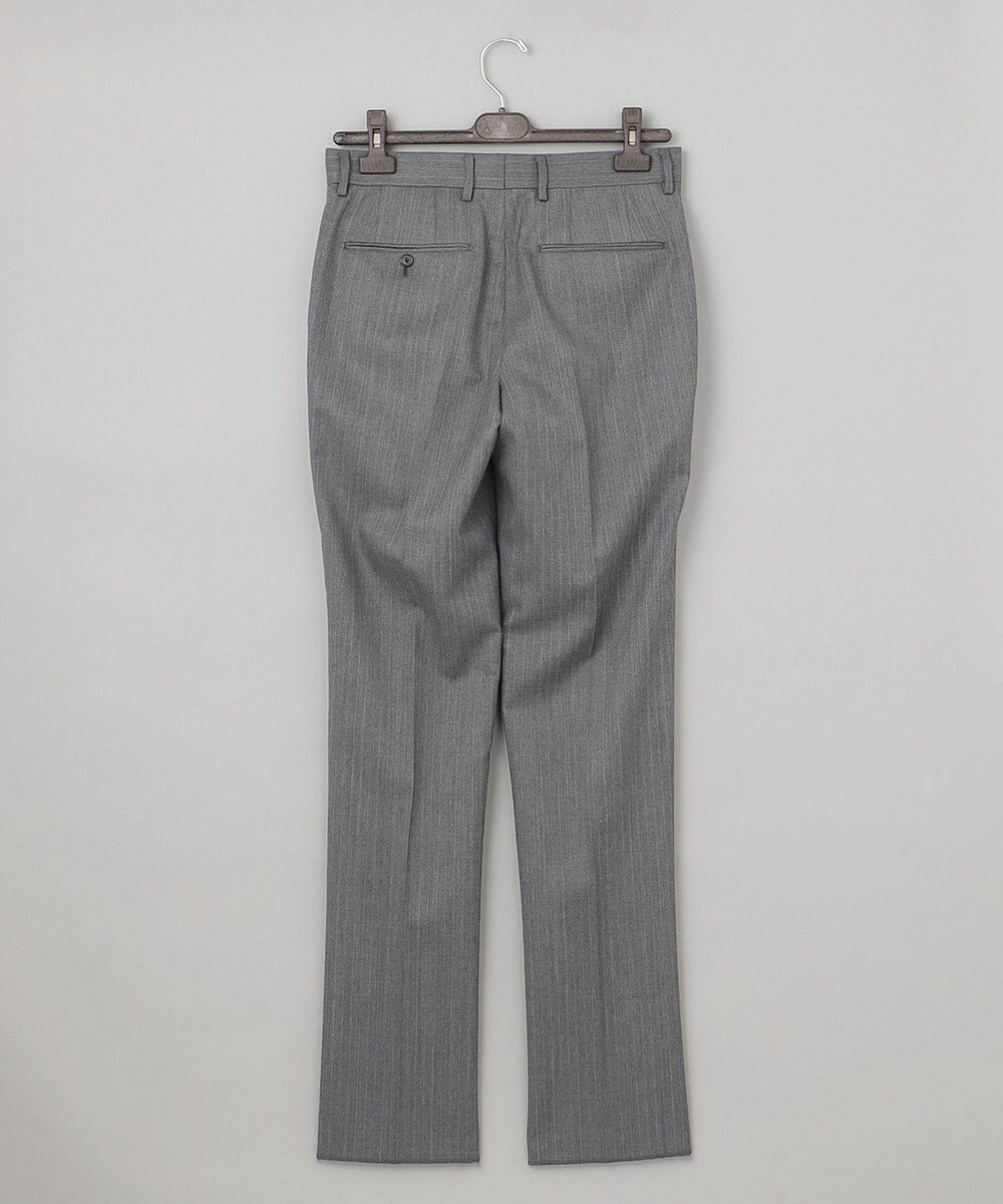 GOTAIRIKU 【御幸毛織】ドライスピナーツイルストレッチスーツ_グレーストライプ 