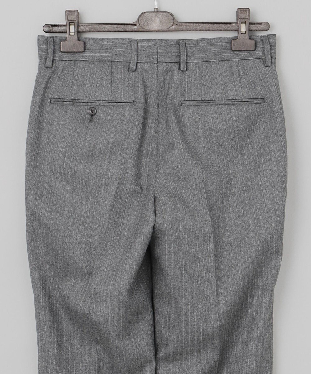 GOTAIRIKU 【御幸毛織】ドライスピナーツイルストレッチスーツ_グレーストライプ 