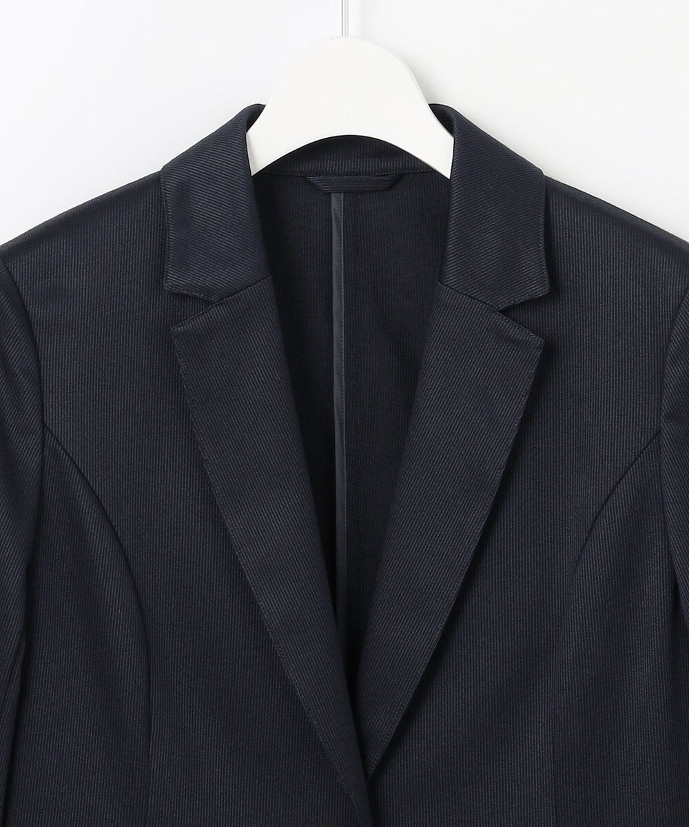 J.PRESS LADIES L 【洗える・吸水速乾】セオアルファピケストライプ テーラード ジャケット 