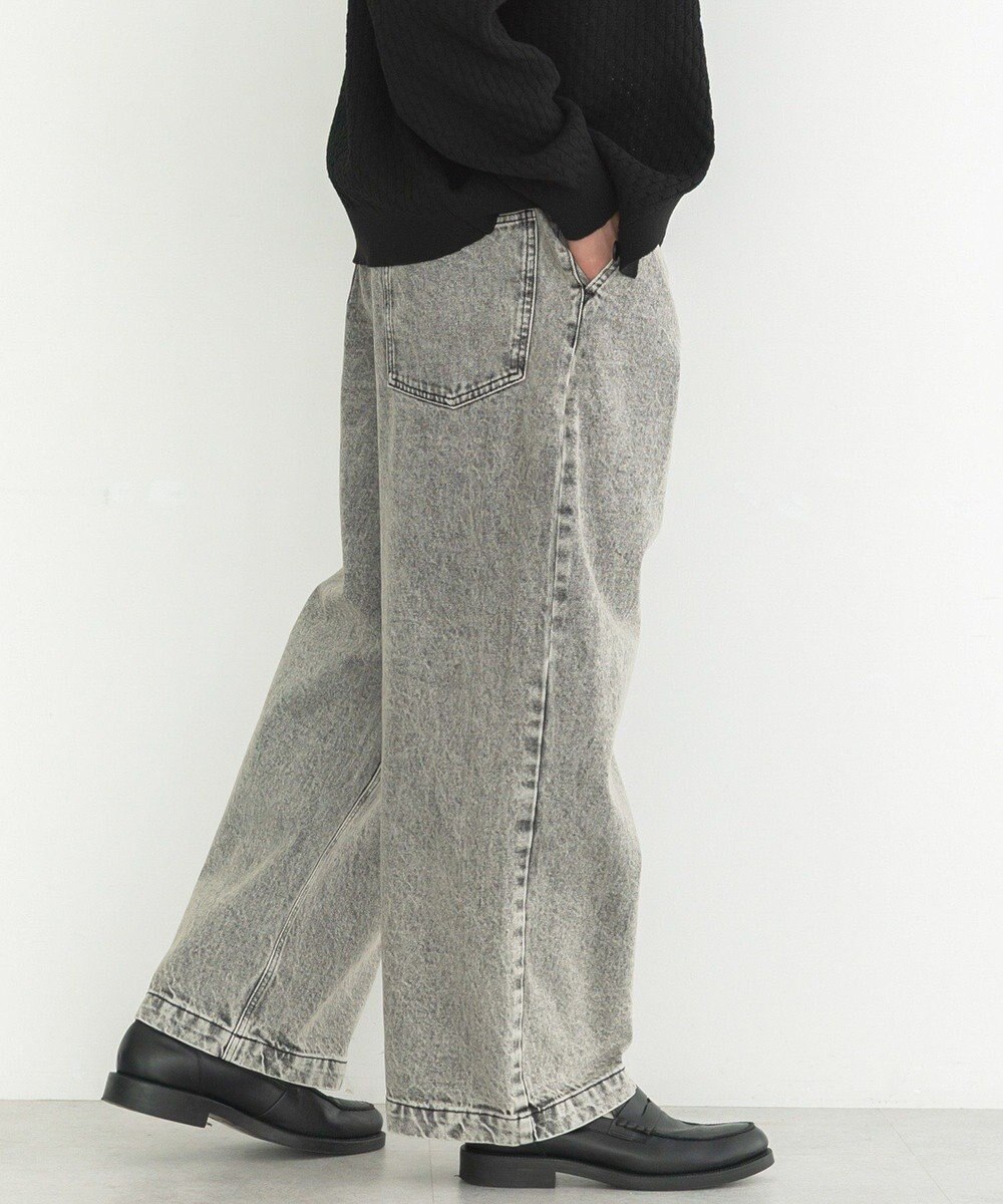 CRAFT STANDARD BOUTIQUE ハイブリーチケミカル加工デニムワイドパンツ 