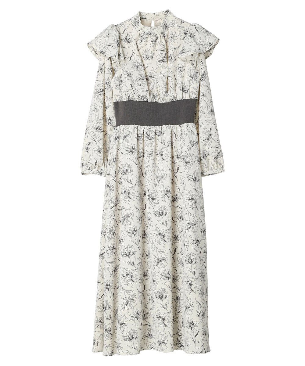 earth music&ecology リブドッキングフラワーワンピース 