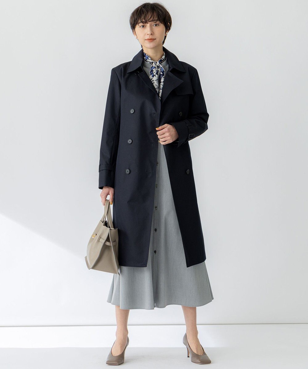 23区 【撥水加工】エアータンブラー TCギャバジン ロング トレンチコート 