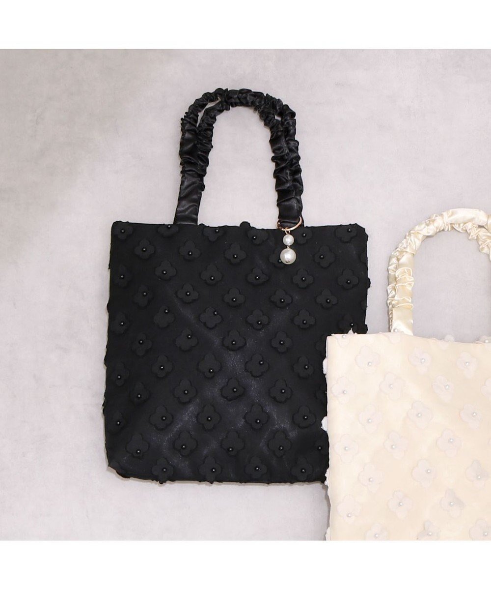 UNBILLION カシュカシュ cachecache / 3Dフラワー刺繍トート 