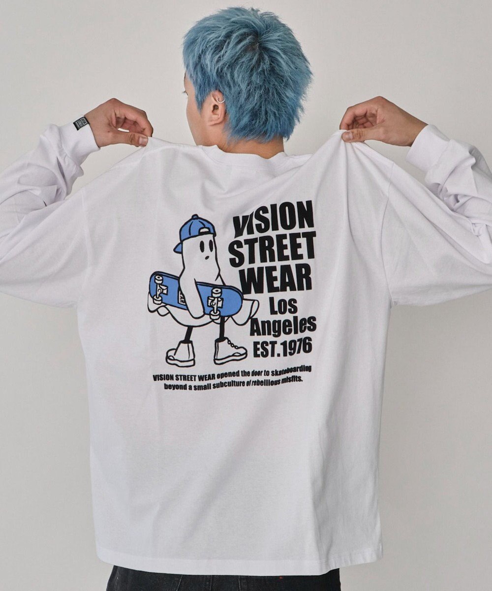 WEGO 【ユニセックス着用ITEM】別注VISIONゴーストスケータープリントT（LS） 
