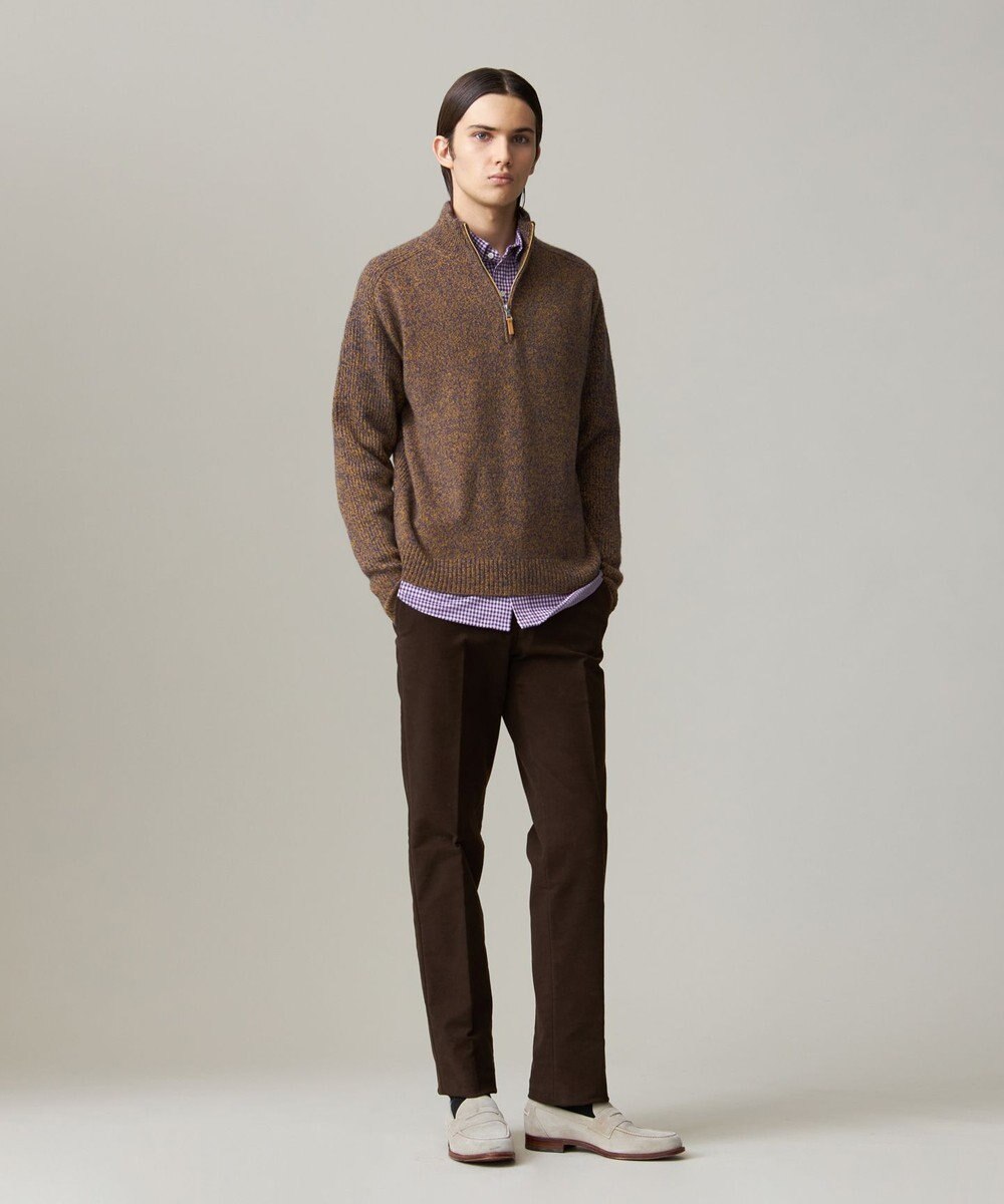 J.PRESS MEN 【KING SIZE】【Cash Lamb’s Wool】ハーフジップニット 