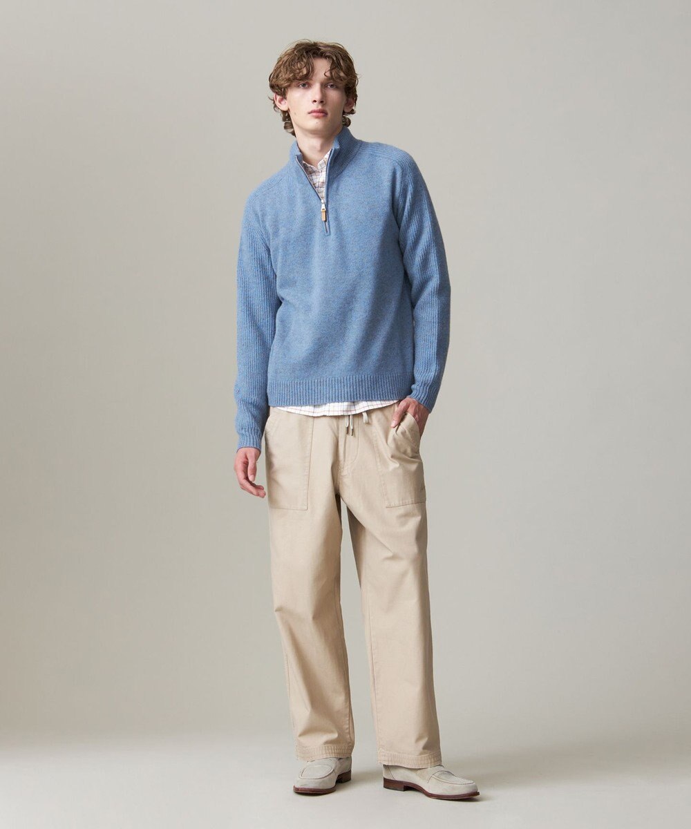 J.PRESS MEN 【KING SIZE】【Cash Lamb’s Wool】ハーフジップニット 