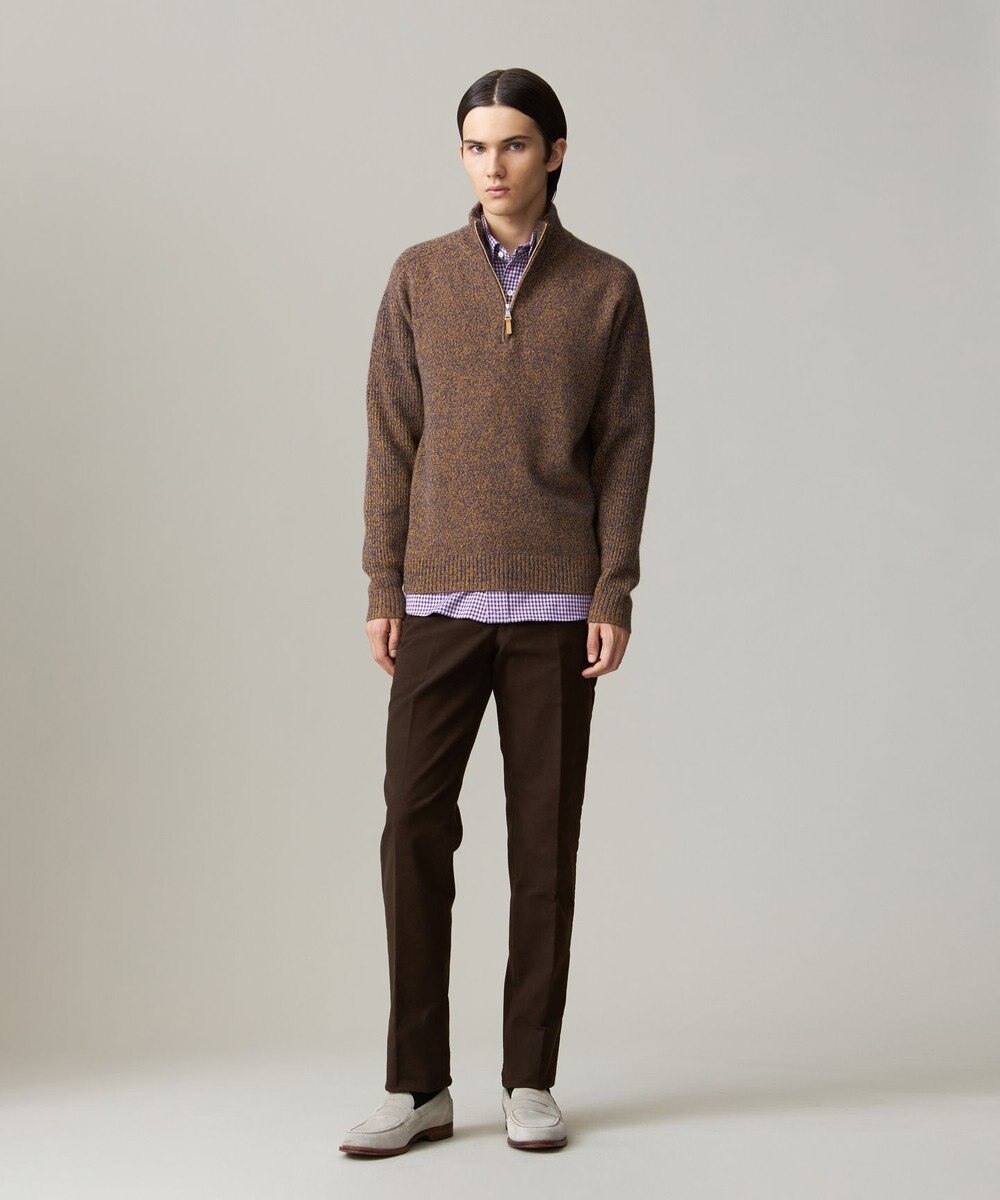 J.PRESS MEN 【KING SIZE】【Cash Lamb’s Wool】ハーフジップニット 