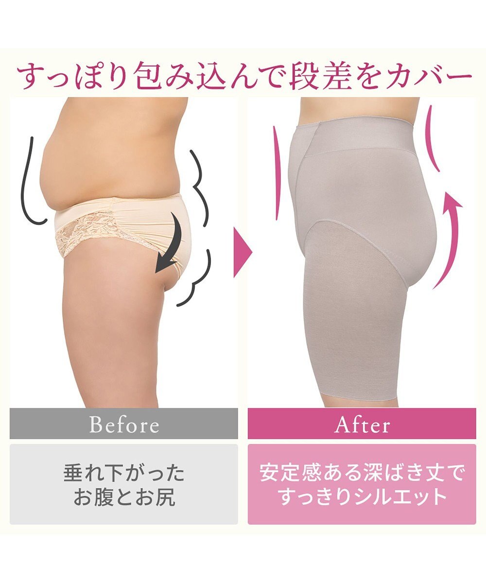 BRADELIS New York 【BRADELIS NewYork peace】綿混楽々dailyシェイプパンツ25 ガードルショーツ 1枚履き可能 ハイウエスト 補正 下着 細見え 
