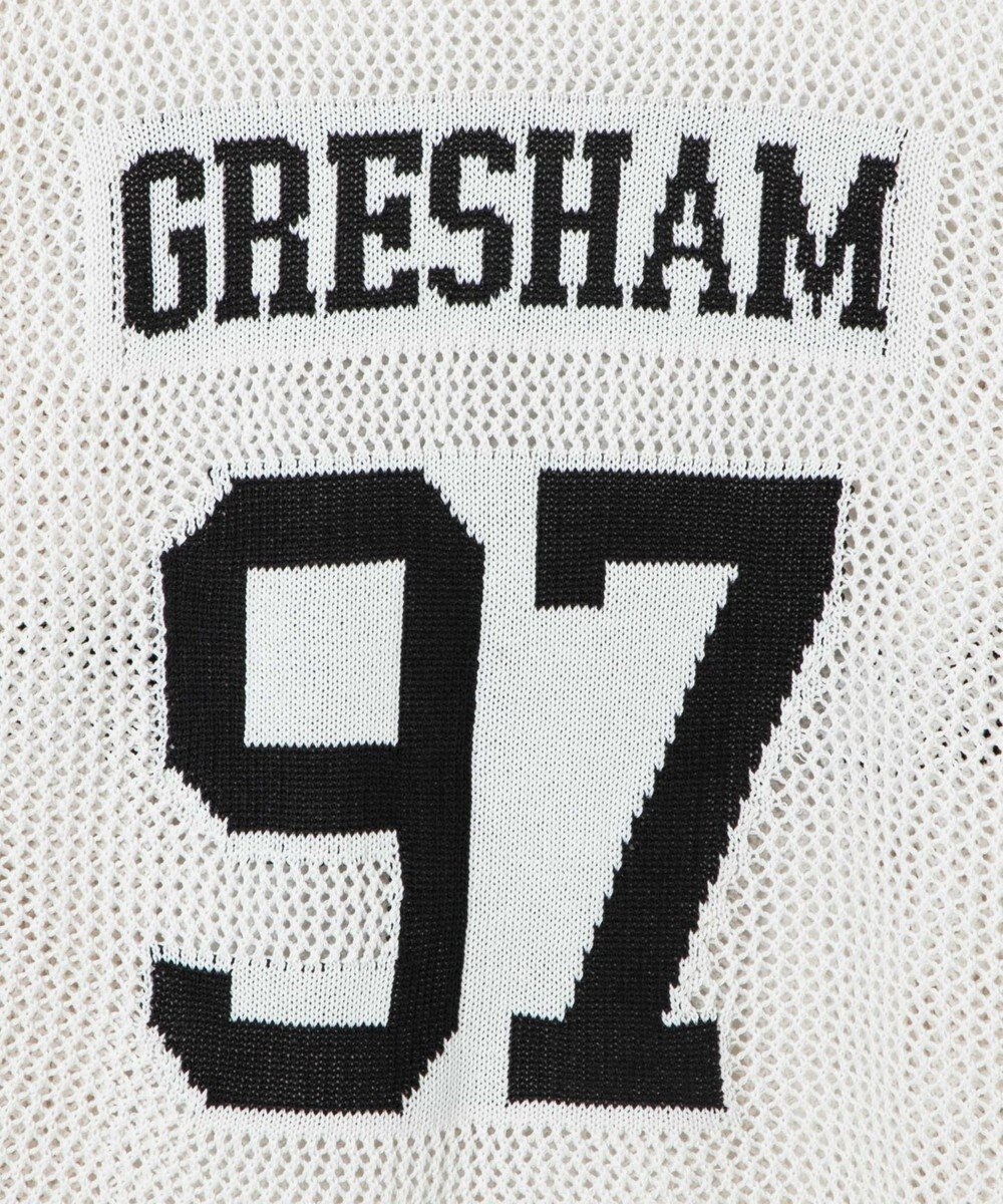 WEGO ロゴメッシュジャガードニット 